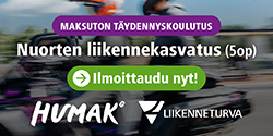 humak liikennekasvatus kurssi banneri